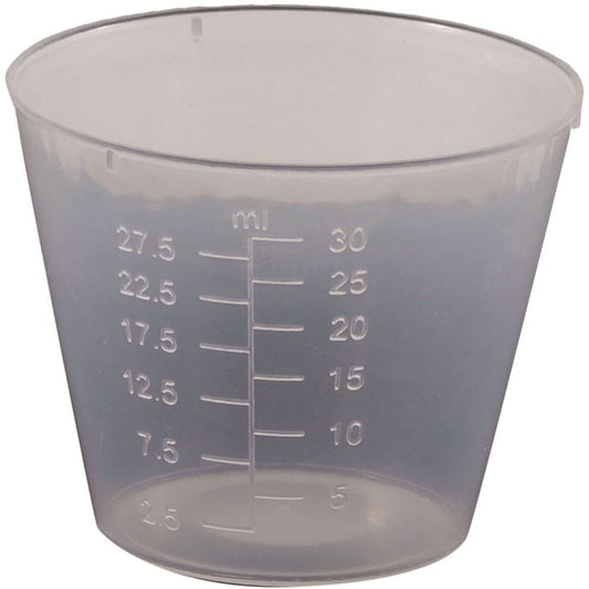 Plastic 30ml Measuring Cup Single
