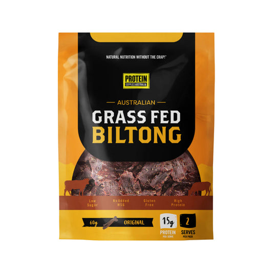 PROTEIN SUPPLIES AUSTRALIA Australian Grass Fed Biltong Beef Original 60g