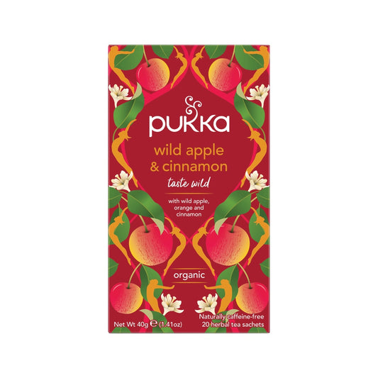 Pukka Organic Wild Apple & Cinnamon (with Ginger) x 20 Tea Bags