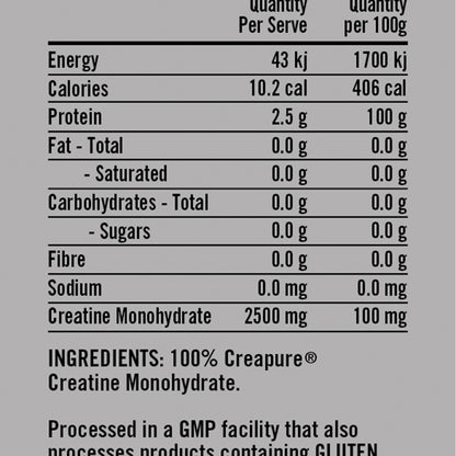RAPID SUPPLEMENTS CREAPURE CREATINE UNFLAVOURED 500G