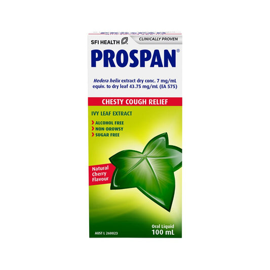 SFI Health Prospan Chesty Cough Relief Cherry Flavour Oral Liquid 100ml