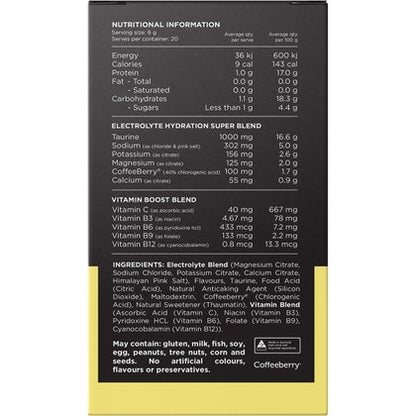 Hydrate Electrolytes No Added Sugar Lemon Lime 20x6g