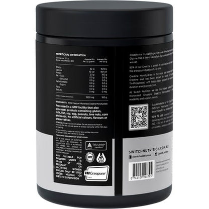Creatine 100% Pure Monohydrate Unflavoured 500g