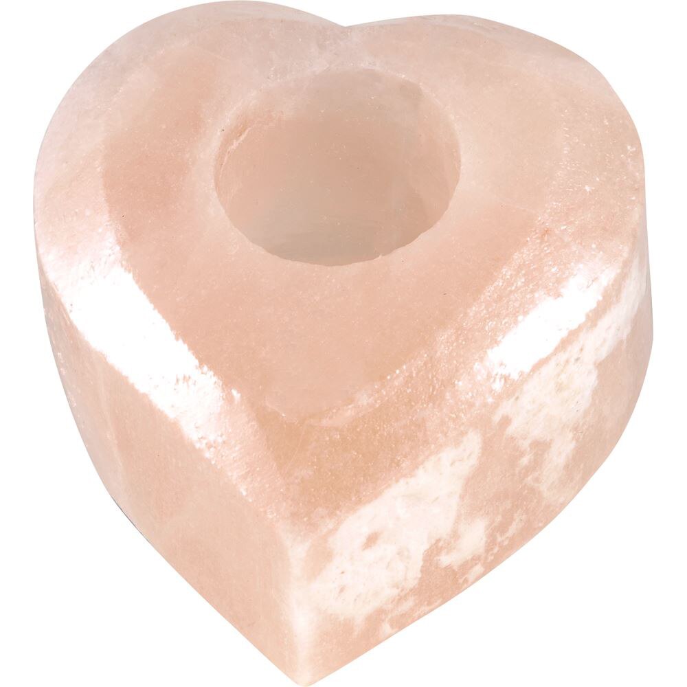 SaltCo Salt Crystal Tea Light Heart