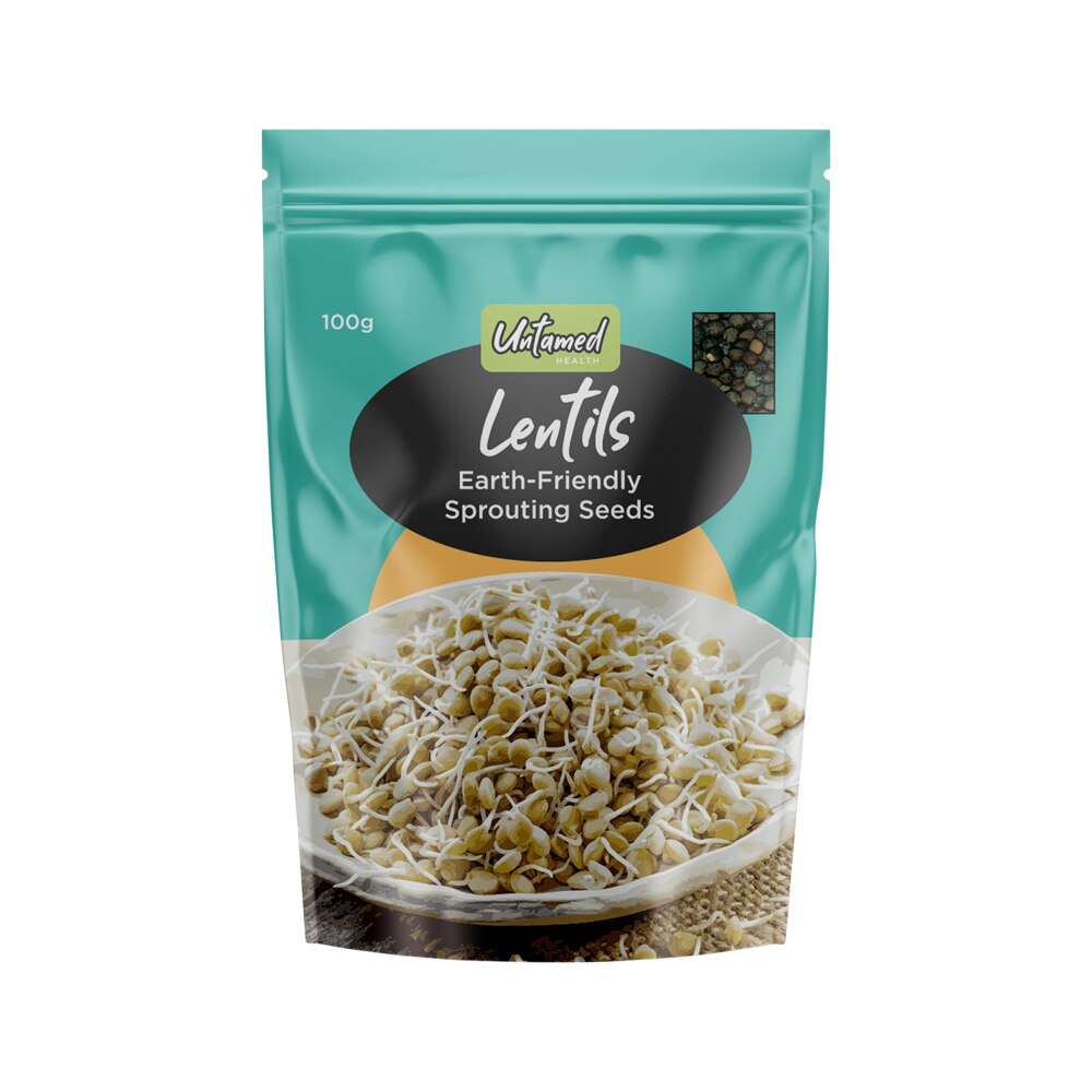 Untamed Health Earth-Friendly Sprouting Seeds Lentils 100g