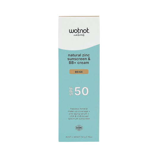 WOTNOT SUNSCREEN & BB+ CREAM SPF50 BEIGE 50G