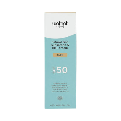 WOTNOT SUNSCREEN & BB+ CREAM SPF50 NUDE 50G