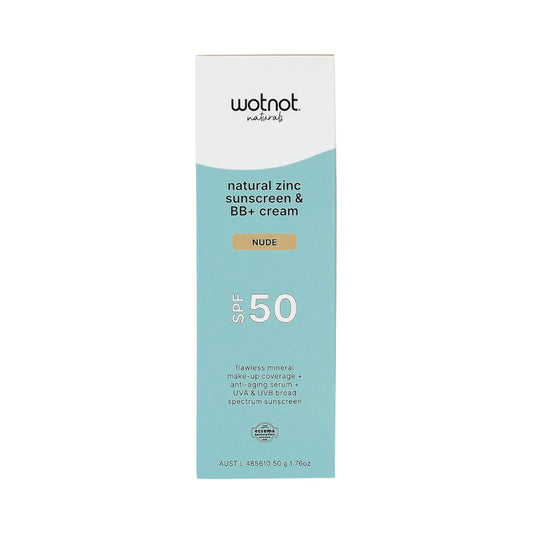 WOTNOT SUNSCREEN & BB+ CREAM SPF50 NUDE 50G