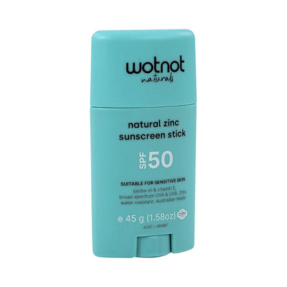 WOTNOT SUNSCREEN STICK NATURAL ZINC SPF50 45G