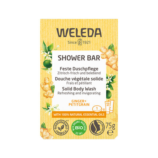 Weleda Shower Bar (Solid Body Wash) Ginger + Petitgrain 75g