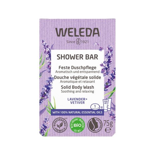 Weleda Shower Bar (Solid Body Wash) Lavender + Vetiver 75g