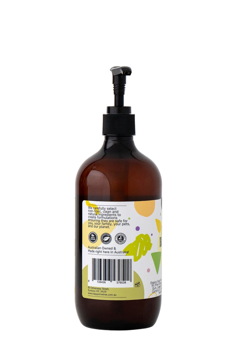 Natural Handwash Lemon Myrtle 500ml (Non-Toxic, Plant-Based, Essential Oils)