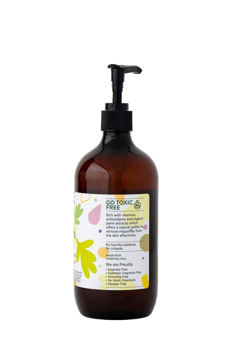 Natural Handwash Lemon Myrtle 500ml (Non-Toxic, Plant-Based, Essential Oils)