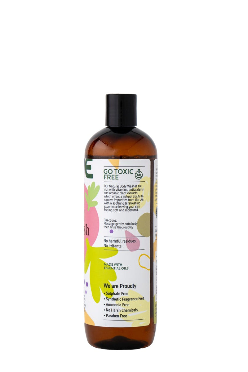 Body Wash Rose Geranium 500ml Non-Toxic, Plant-Based, Essential Oils