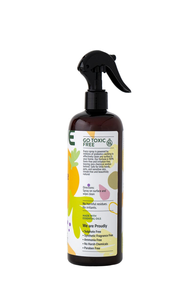 Multi Purpose Spray Mandarin 500ml Non-Toxic Probiotic Cleaner with Organic Coconut Vinegar + Bi-Carb
