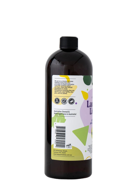Laundry Liquid Lavender Angustifolia 1 Litre (non-toxic, probiotic laundry detergent)