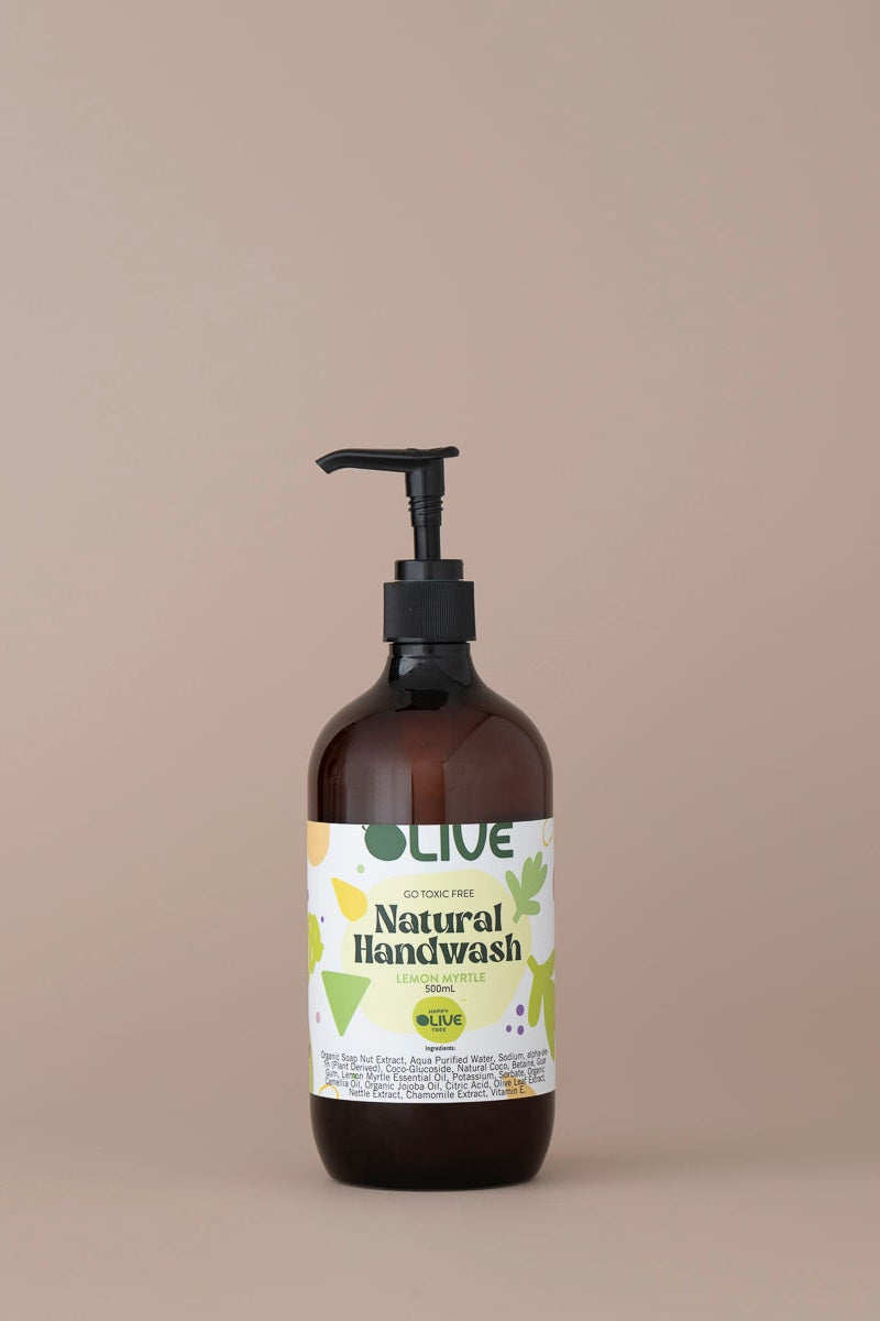 Natural Handwash Lemon Myrtle 500ml (Non-Toxic, Plant-Based, Essential Oils)