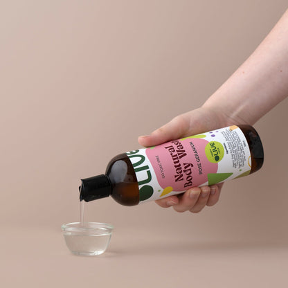 Body Wash Rose Geranium 500ml Non-Toxic, Plant-Based, Essential Oils
