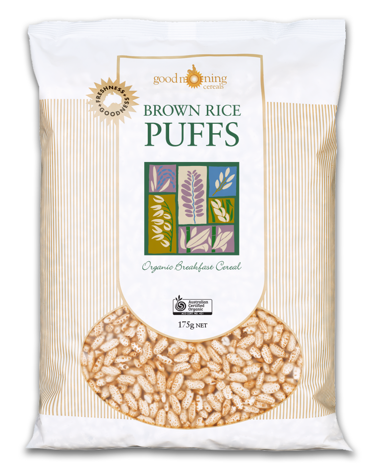 Organic Puffed Brown Rice 175g