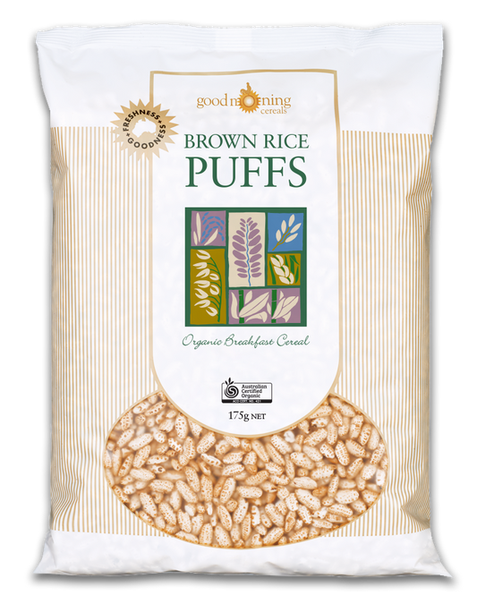 Organic Puffed Brown Rice 175g