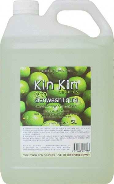 Kin Kin Naturals Eco Dishwash Liquid Lime & Eucalyptus 5L