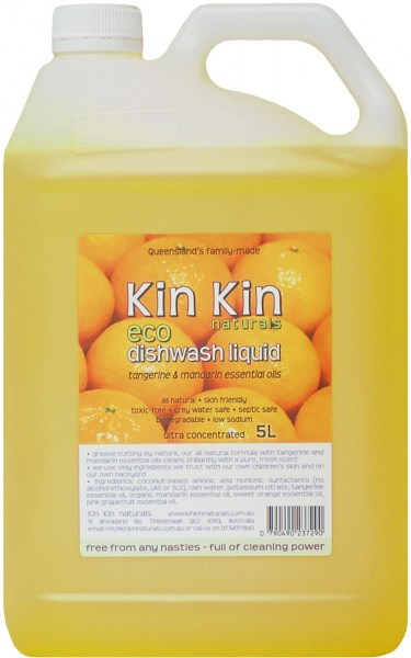 Kin Kin Naturals Eco Dishwash Liquid Tangerine 5L