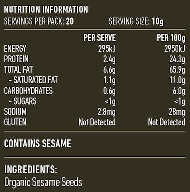 Sesame Seeds Hulled Organic GF 200g