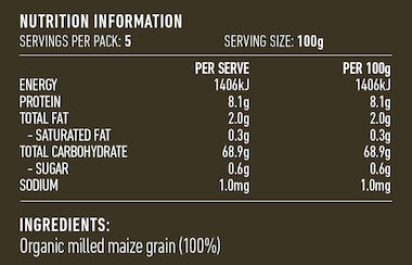 Maize Flour Organic 500g