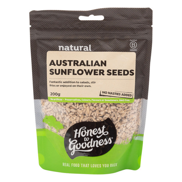 Honest To Goodness Natural Australian Sunflower Seeds 200g
