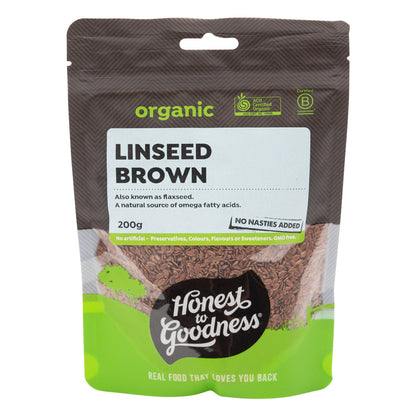 Honest To Goodness Organic Brown Linseed 200g