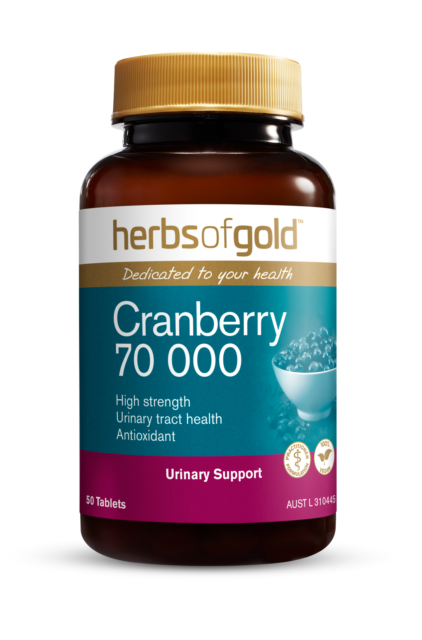 Herbs Of Gold Cranberry 70 000 50 Tablets