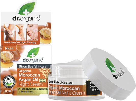 DR ORGANIC Night Cream - Organic Moroccan Argan Oil 50ml