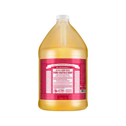 Dr. Bronner's Pure Castile Soap Liquid (Hemp 18 in 1) Rose 3.78L