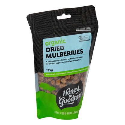 Honest To Goodness Organic Dried White Mulberries 175g
