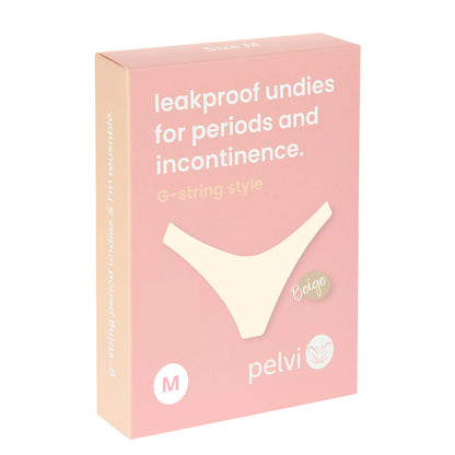 Pelvi Underwear Leakproof G String Beige M