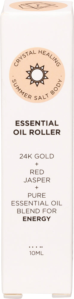 SUMMER SALT BODY Essential Oil Roller 24K Gold Energy Red Jasper 10ml