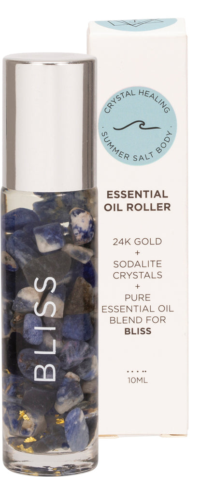 SUMMER SALT BODY Essential Oil Roller 24K Gold Bliss Sodalite 10ml
