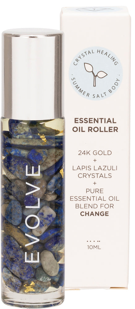 SUMMER SALT BODY Essential Oil Roller 24K Gold Evolve Lapis Lazuli 10ml