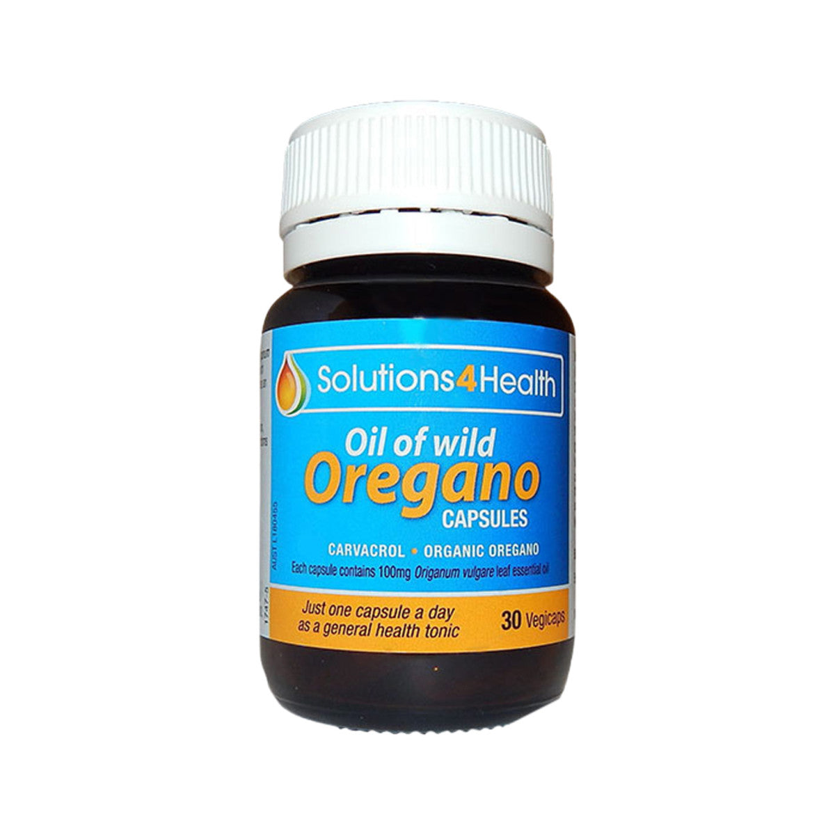 SOLUTIONS FOR HEALTH Organic Oil of Wild Oregano Capsules 30vc
