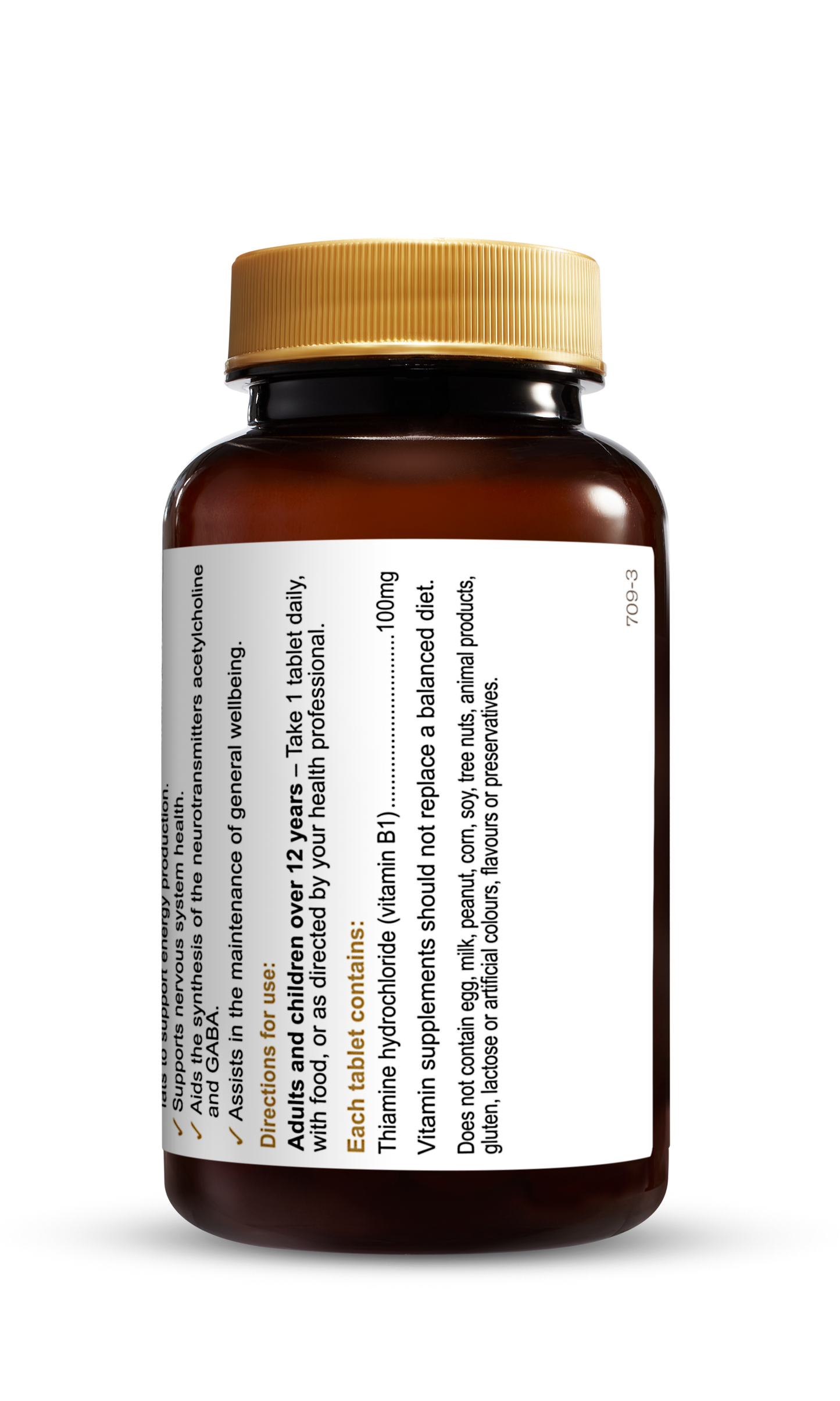 Herbs Of Gold Vitamin B1 100mg 100 Tablets
