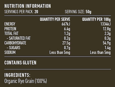 Rye Flour Organic 1kg